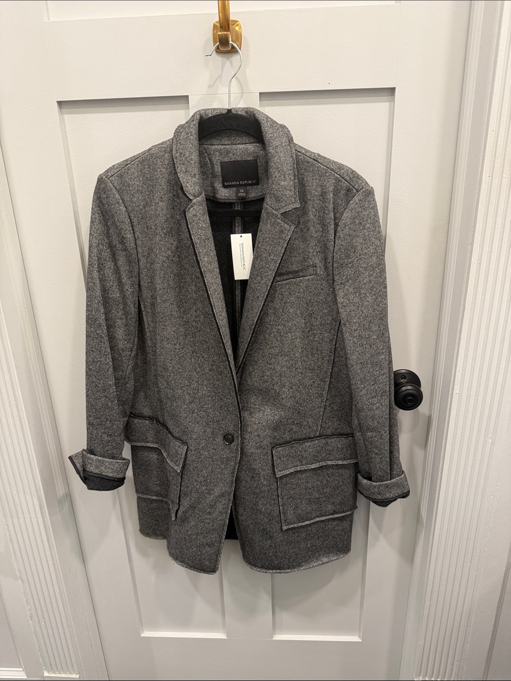Banana Republic Charcoal Gray Wool-Blend Sport Coat